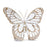 Melrose Stone Butterfly Shelf Sitter/Set of 3, White/Brown