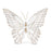 Melrose Stone Butterfly Shelf Sitter/Set of 3, White/Brown