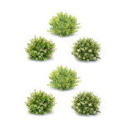 Melrose International Varigated Mini Leaf Half Orb, Set of 6, Green - 85966DS