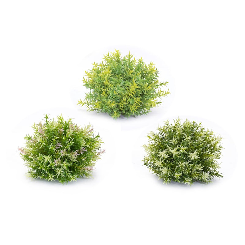 Melrose International Varigated Mini Leaf Half Orb, Set of 6, Green