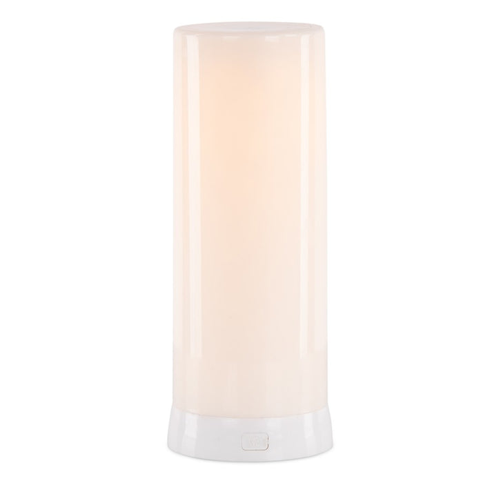 Melrose International LED FIA Flame Designer Candle/White Hue 7.5"H - 85993DS