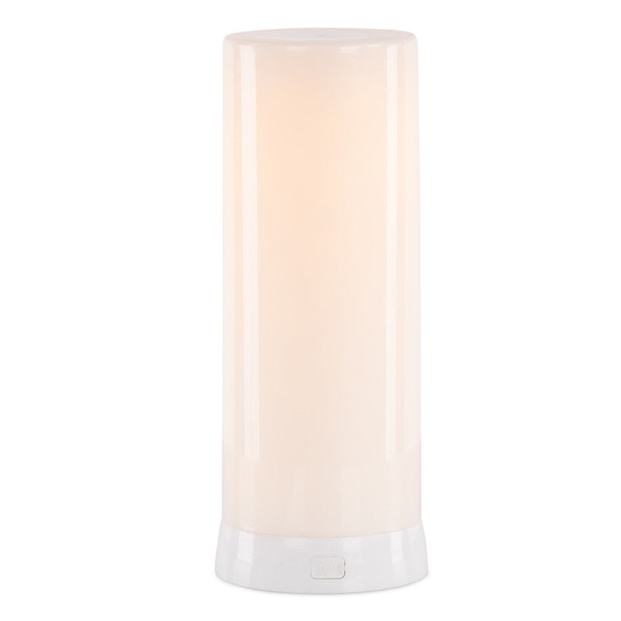 Melrose International LED FIA Flame Designer Candle/White Hue 7.5"H - 85993DS