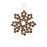 Melrose International Wood Bead Snowflake Ornament, Set of 12, Brown