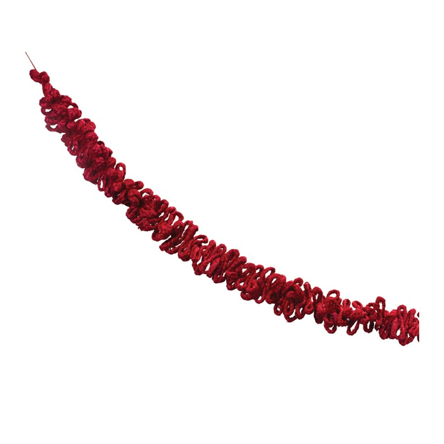 Melrose International Bunched Jute Garland, Set of 2, Red - 86015DS