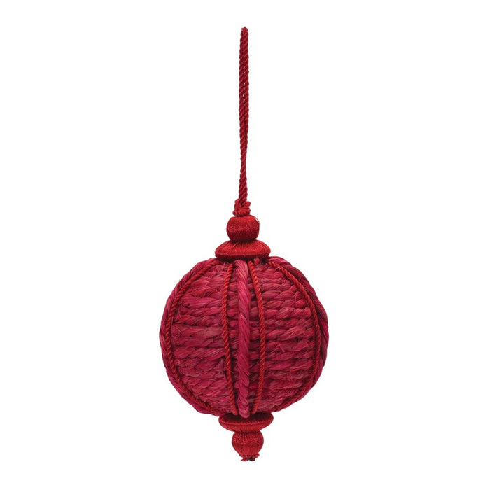 Melrose International Jute Onion Ornament, Set of 6, Red - 86018DS