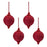 Melrose International Jute Onion Ornament, Set of 4, Red