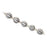 Melrose Int. Fabric Ball String Garland, Set of 2, Cream/Black - 86021DS