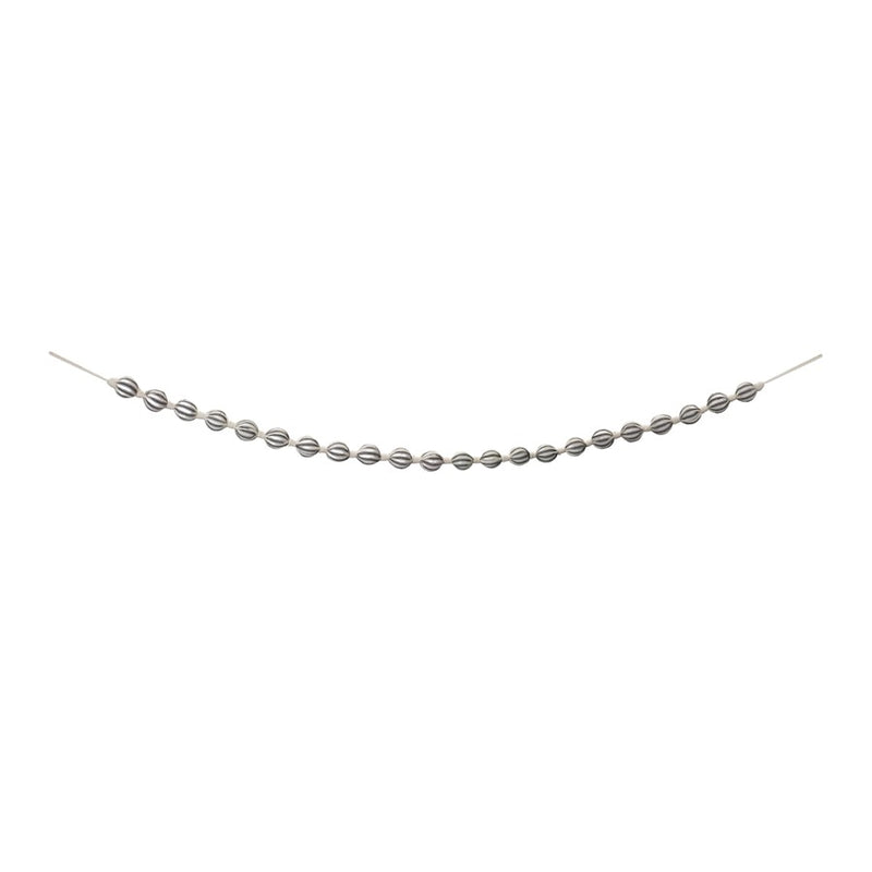 Melrose Int. Fabric Ball String Garland, Set of 2, Cream/Black