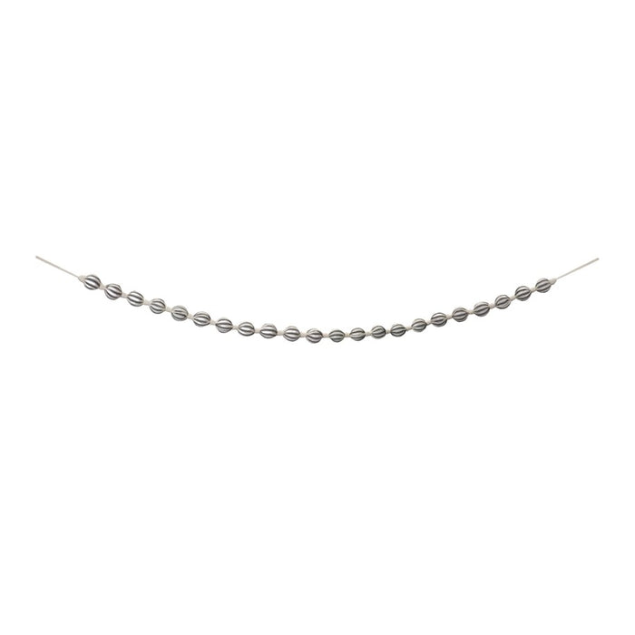 Melrose Int. Fabric Ball String Garland, Set of 2, Cream/Black