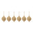 Melrose International Jute Onion Ornament, Set of 6, Brown