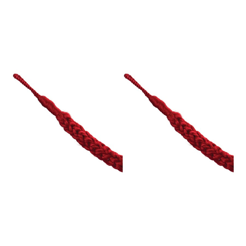 Melrose International Woven Yarn Garland, Set of 2, Red
