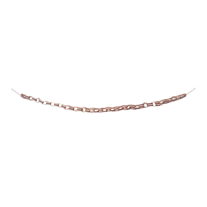 Melrose International Fabric Cha, Garland, Set of 2, Cream/Red