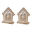 Melrose International Wood Carved Nativity Barn, Set of 2, Brown