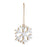 Melrose International Wood Snowflake Ornament, Set of 12, White
