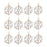 Melrose International Wood Snowflake Ornament, Set of 12, White