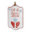Melrose Holiday Sentiment Tag Ornament, Set of 12, White/Red