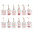 Melrose Holiday Sentiment Tag Ornament, Set of 12, White/Red