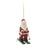Melrose Int. Santa on Skis Ornament, Set of 6, Green/White/Red