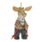 Melrose Int. Moose on Skis Ornament, Set of 6, Brown/Black/Tan - 86052DS