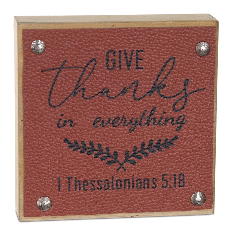 Melrose Give Thanks Harvest Sign, Set of 6, Yellow/Red/Brown