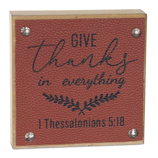 Melrose Give Thanks Harvest Sign, Set of 6, Yellow/Red/Brown