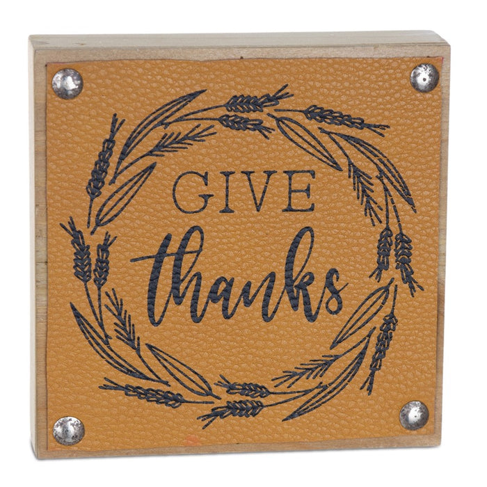 Melrose Give Thanks Harvest Sign, Set of 6, Yellow/Red/Brown