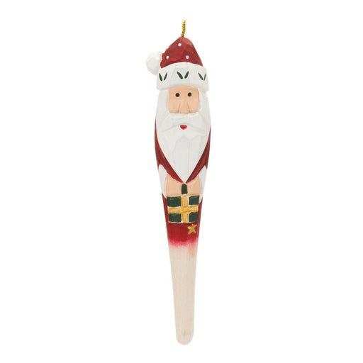 Melrose International Santa Drop Ornament, Set of 12, Red/White/Green - 86060DS