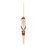 Melrose International Santa Drop Ornament, Set of 12, Red/White/Green