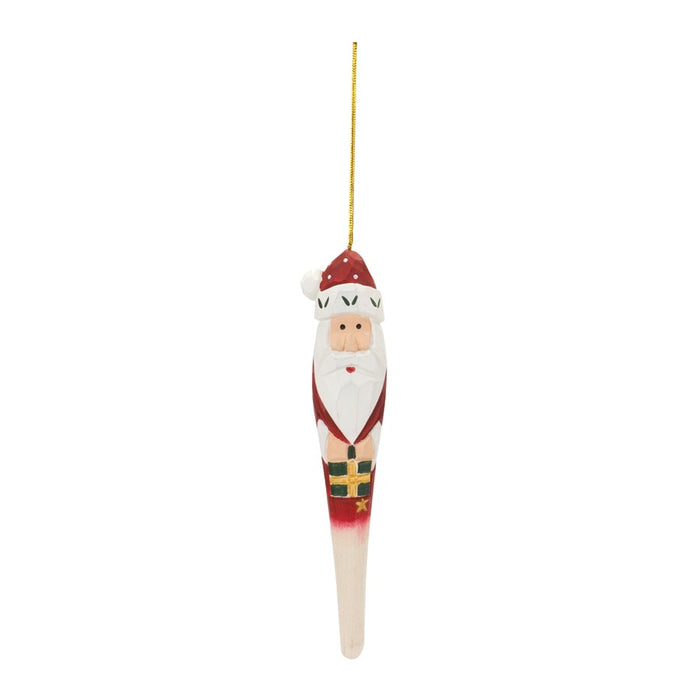 Melrose International Santa Drop Ornament, Set of 12, Red/White/Green