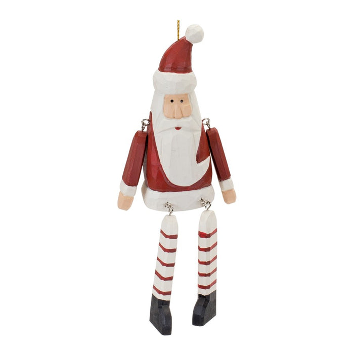 Melrose International Dangle Santa Ornament, Set of 6, Red/White - 86062DS