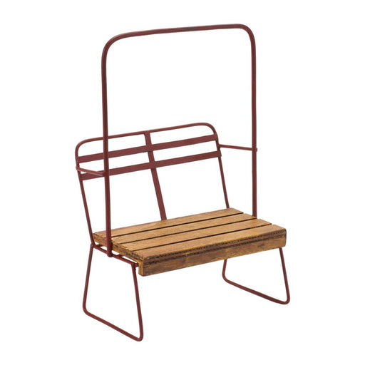 Melrose Vintage Ski Chair Lift Ornament, Set of 6, Red/Brown - 86064DS