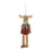 Melrose International Dangle Moose Ornament, Set of 6, Red/Brown