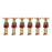 Melrose International Dangle Moose Ornament, Set of 6, Red/Brown