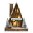 Melrose Vintage A-Frame Ski Lodge Lighted Display 16.5"H, Brown/White