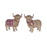 Melrose Int. Highland Cow Winter Figurine, Set of 2, Red/Brown - 86110DS