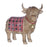Melrose Int. Highland Cow Winter Figurine, Set of 2, Red/Brown