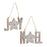 Melrose Joy Noel Snowflake Ornament, Set of 12, Brown/White - 86115DS