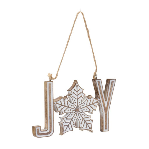 Melrose Joy Noel Snowflake Ornament, Set of 12, Brown/White