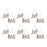 Melrose Joy Noel Snowflake Ornament, Set of 12, Brown/White