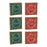 Melrose Holiday Sentiment Sign/Faux Leather Accent, Set/6, Green/Red