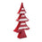 Melrose International Whimsical Tabletop Tree, Set of 3, White/Red