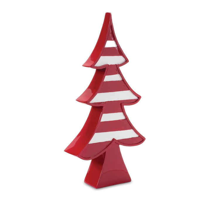 Melrose International Whimsical Tabletop Tree, Set of 3, White/Red