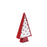 Melrose International Whimsical Tabletop Tree, Set of 3, White/Red