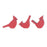 Melrose International Cardinal Bird Shelf Sitter, Set of 3, Red - 86131DS