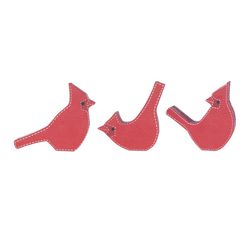 Melrose International Cardinal Bird Shelf Sitter, Set of 3, Red - 86131DS