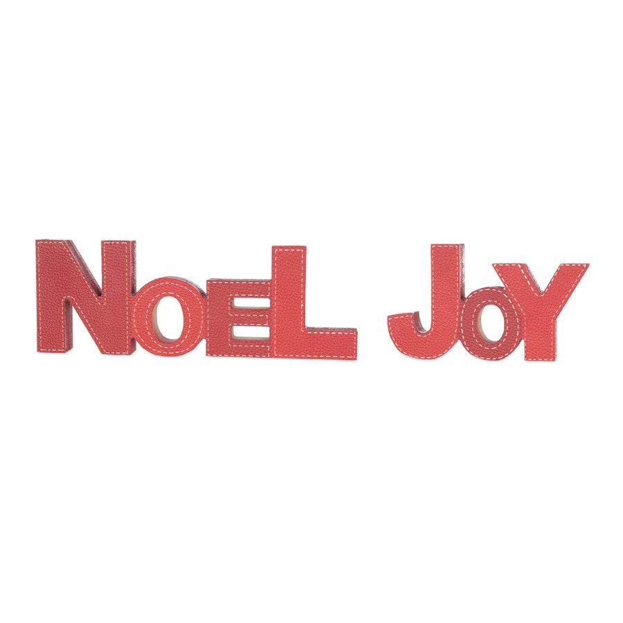 Melrose International Holiday Tabletop Sentiment, Set of 2, Red - 86132DS