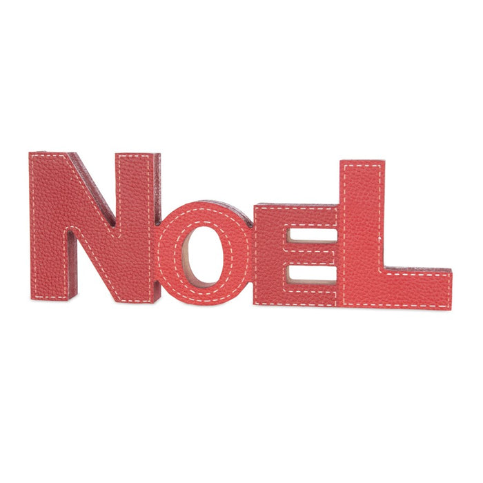 Melrose International Holiday Tabletop Sentiment, Set of 2, Red