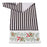 Melrose International Striped Holiday Table Runner 72"L, Black/White