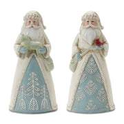Melrose International Winter Santa Figurine, Set of 6, Red/Green - 86147DS