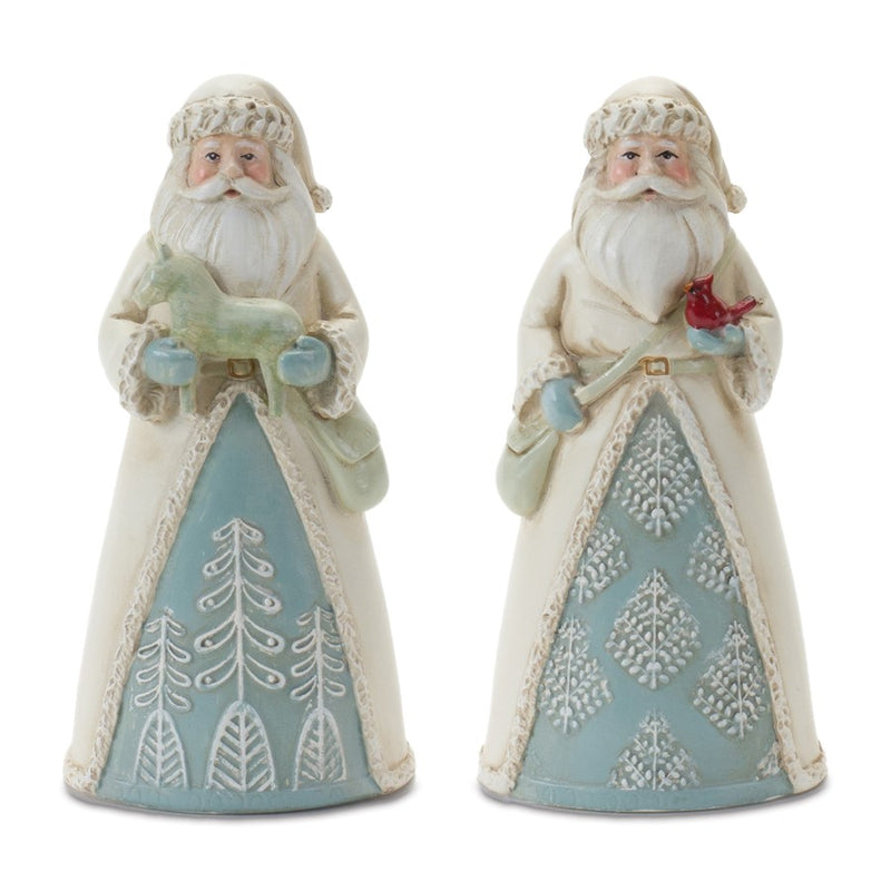 Melrose International Winter Santa Figurine, Set of 6, Red/Green - 86147DS